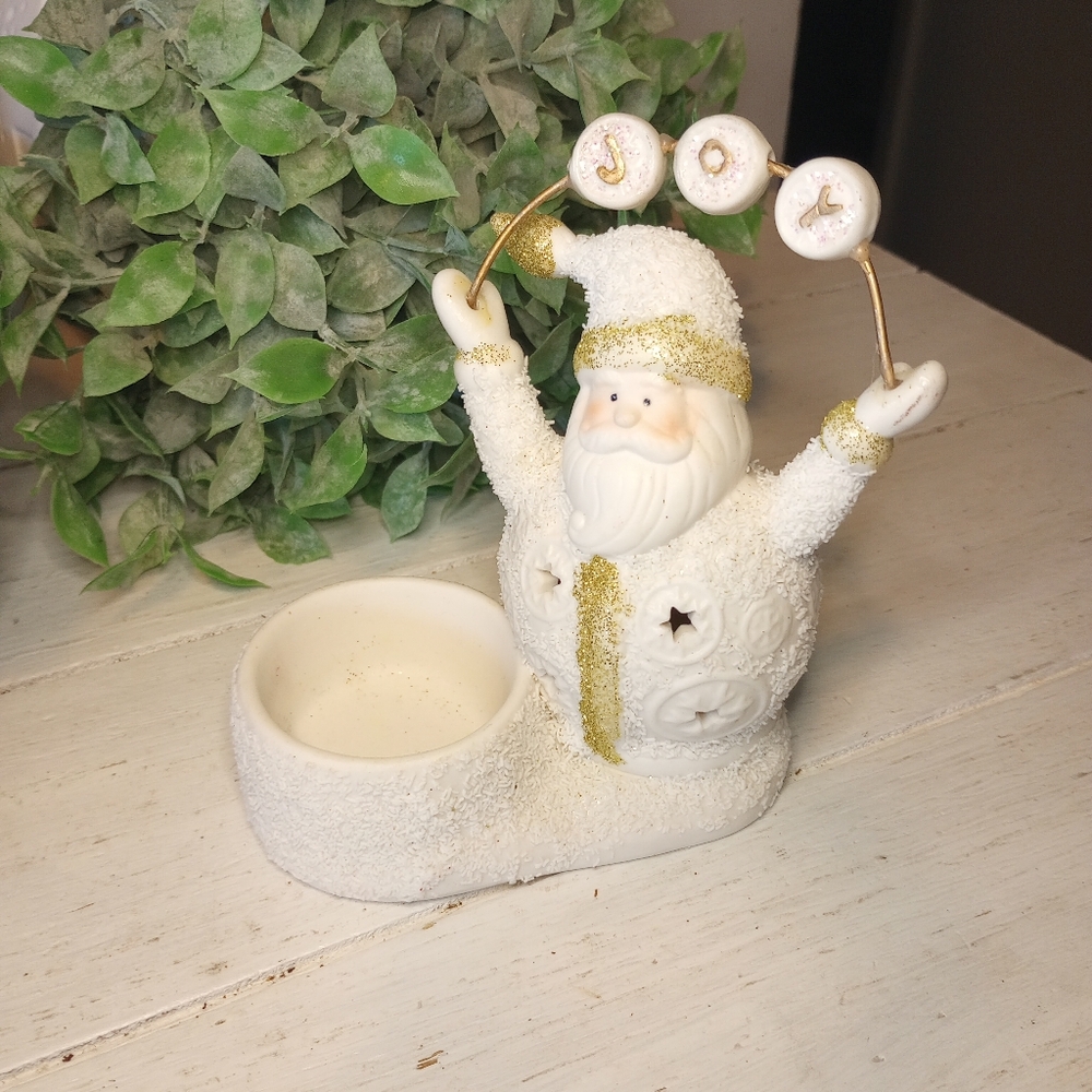 Yankee Candle Santa Claus Figurine Christmas Joy LED Holiday Decor Votive Holder